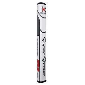 SuperStroke Traxion Flatso 2.0 Golf Putter Grip - White/Red/Grey