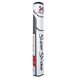 SuperStroke Traxion Tour 5.0 Golf Putter Grip - White/Red/Grey