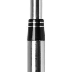 black ferrule with 2 silver trim rings on top of a hosel