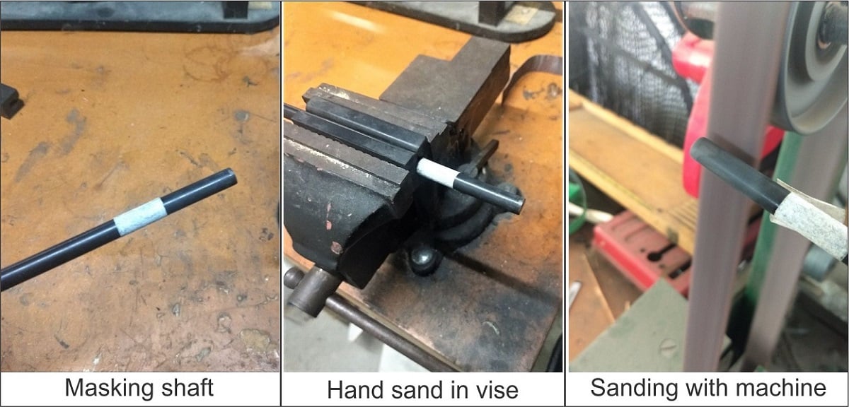 sanding 370 shaft to fit 355 taper tip hosel