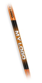 golf shaft that say "MY LOGO" on it