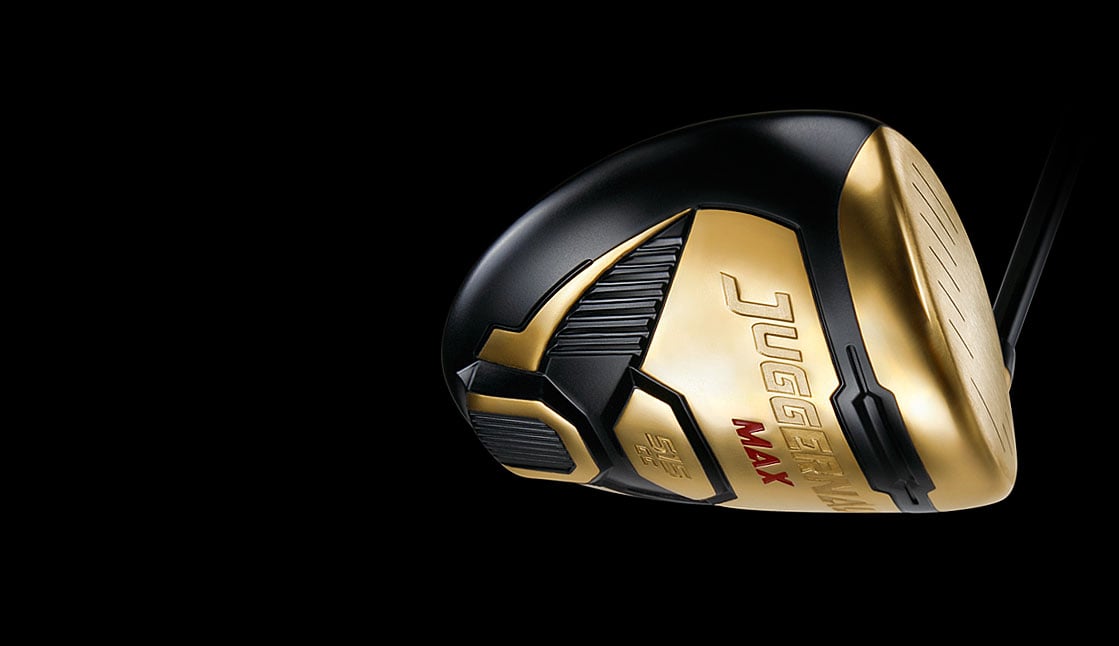 angled sole and face view of the Juggernaut Max Gold driver
