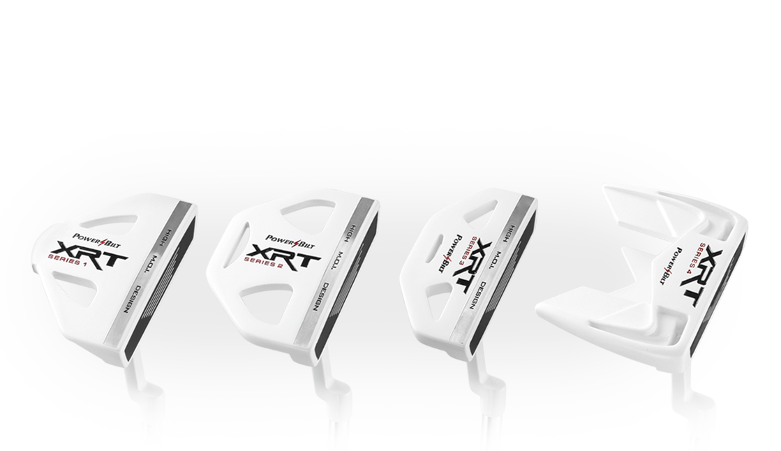 sole view of the 4 Nano white Powerbilt XRT series putters