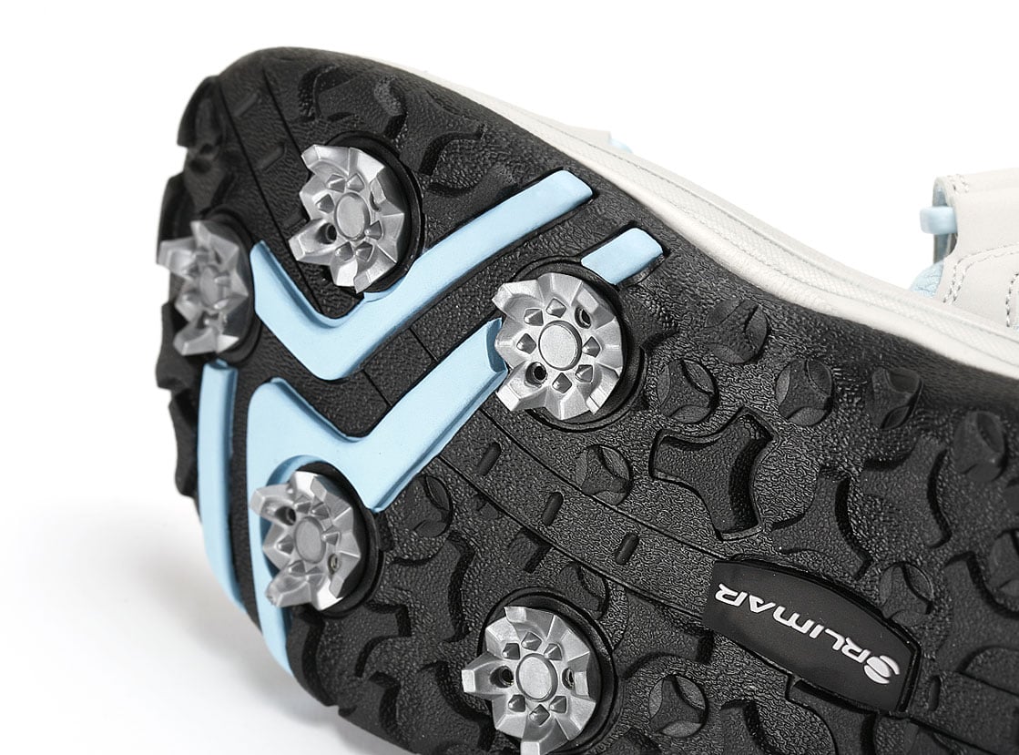 close-up of the Orlimar Ladies Golf Sandals spiked sole