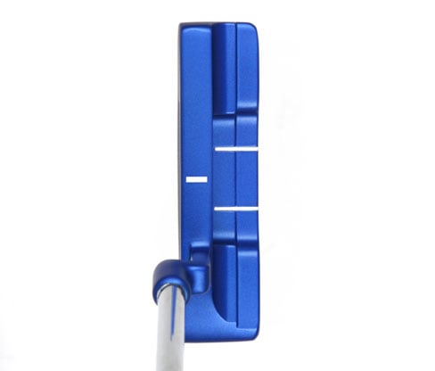 Address view of the Bionik 101 Blue Putter