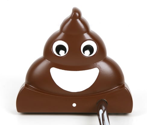 top of the Intech Golf #2 Poop Putter with the emoji-looking eye balls and smiling grin