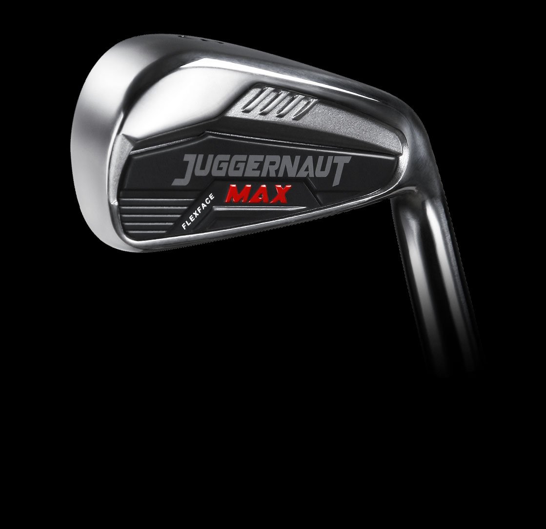 close up view of the back and medallion of the Juggernaut Max utility iron