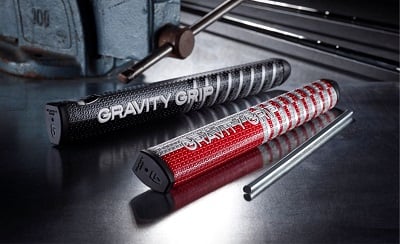 Black/Grey and Red/White Gravity grips with 70g steel rod