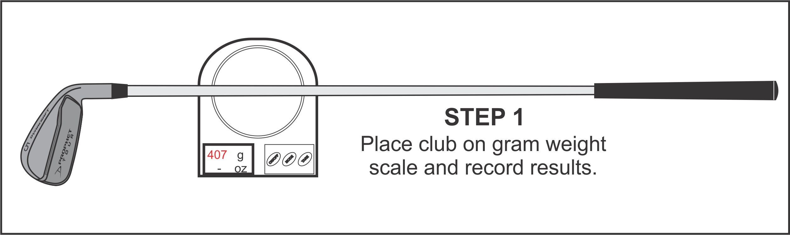 Measure swingweight step 1