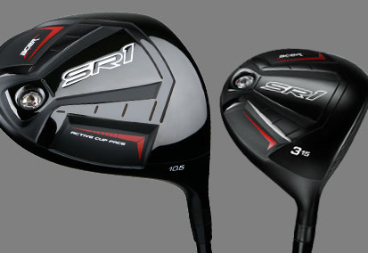 Acer SR1 driver and fairway wood sole view