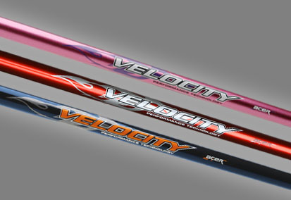 3 different colored Acer Velocity shafts