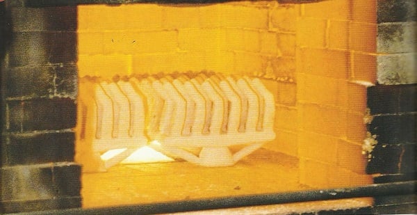 Ceramic Trees of Soon-to-Be Golf Irons in a Furnace