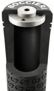 cutaway view of the Boccieri Secret grip with the 17 gram tungsten counterweight